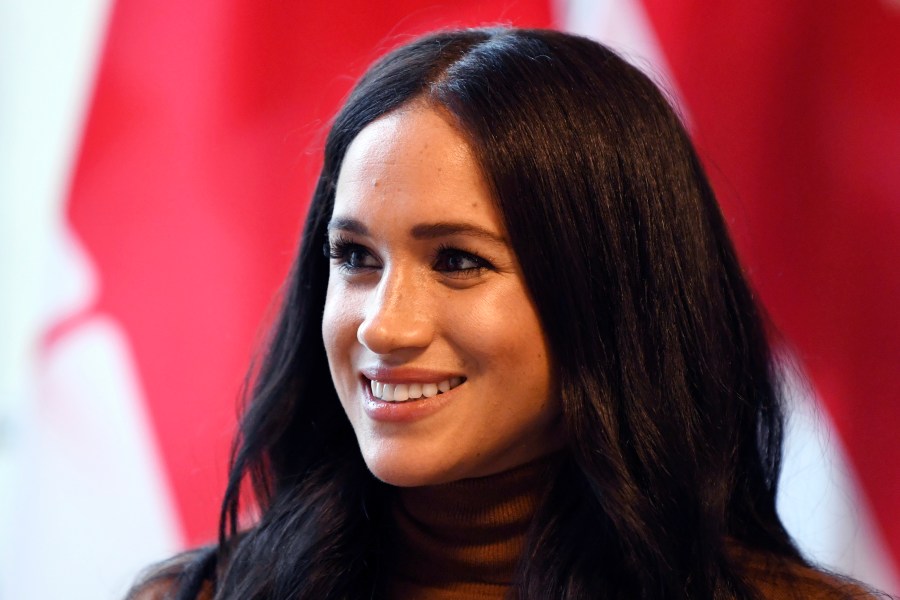 In this Jan. 7, 2020 file photo, Meghan, Duchess of Sussex smiles during her visit with Prince Harry to Canada House in London. (Daniel Leal-Olivas/Pool Photo/Associated Press)