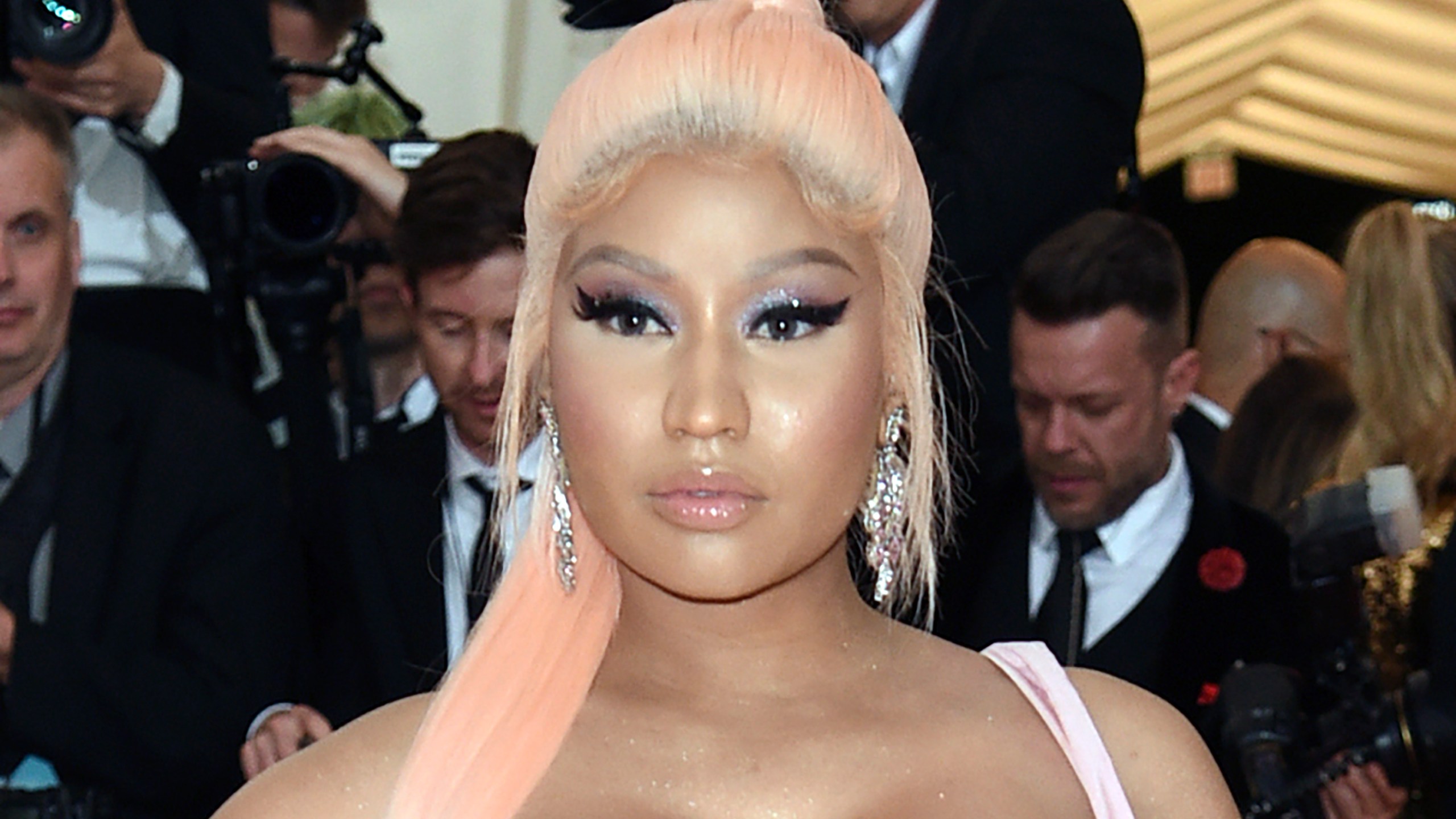 In this Monday, May 6, 2019, file photo, Nicki Minaj attends The Metropolitan Museum of Art's Costume Institute benefit gala in New York. (Evan Agostini/Invision/AP, File)