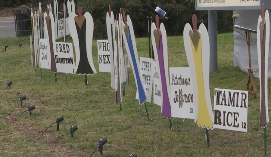 Angels on High exhibit at Park Hills Community Church in View Park-Windsor Hills.