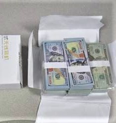 Stacks of fake cash are seen in photos released by U.S. Customs and Border Protection on March 23, 2021. 