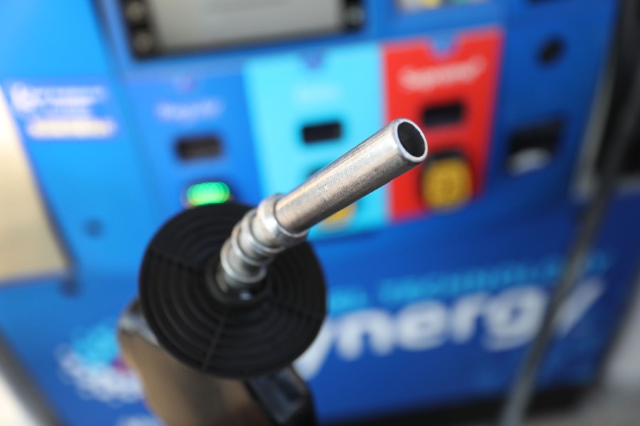 A gas pump nozzle is seen at a gas station as reports indicate that the price of gas continues to rise on April 9, 2018 in Miami, Florida. (Joe Raedle/Getty Images)