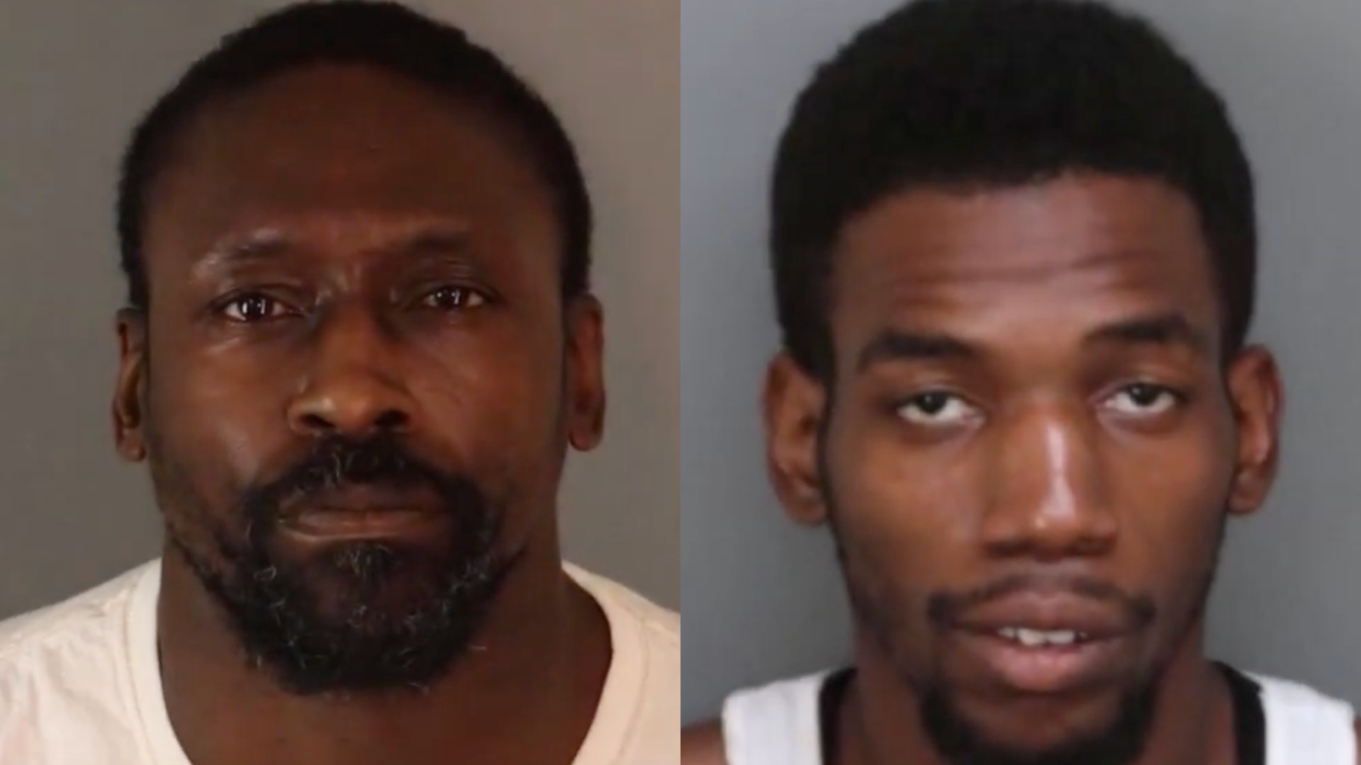 Kenneth Watson, left, and Barnard Saddler, right, are seen in booking photos released by police.