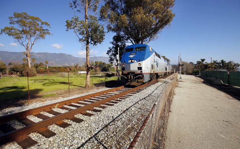 An Amtrak train is seen an undated photo.(Al Seib / Los Angeles Times)