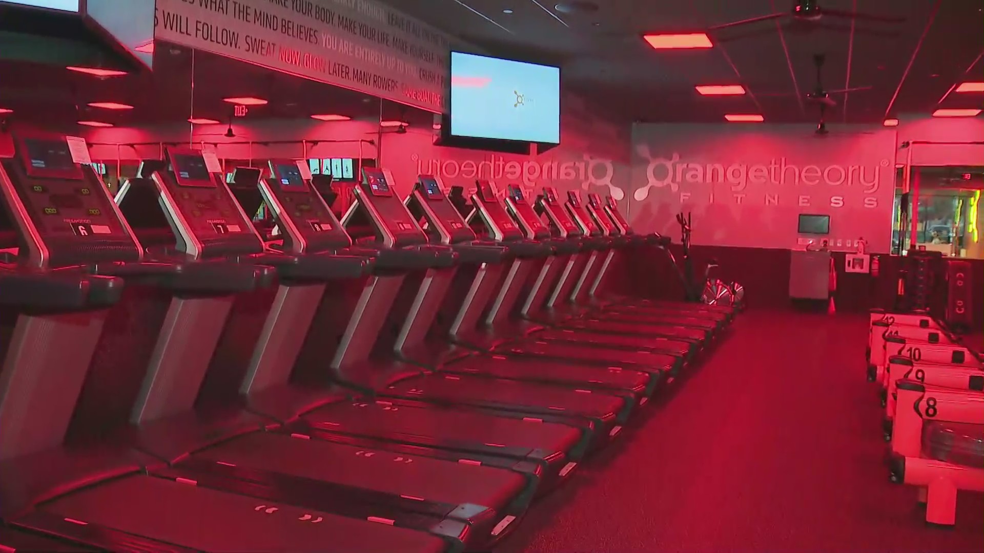 Orangetheory Fitness in Cypress seen March 28, 2021. (KTLA)