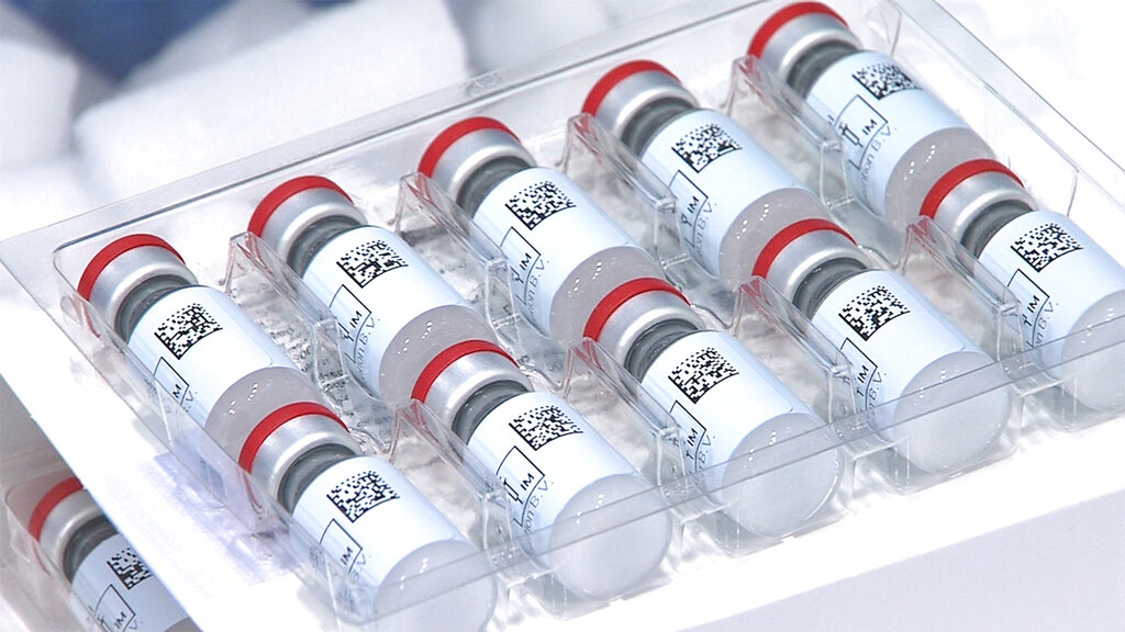 This Dec. 2, 2020 photo provided by Johnson & Johnson shows vials of the COVID-19 vaccine in the United States. The nation is poised to get a third vaccine against COVID-19, but health officials are concerned that at first glance the Johnson & Johnson shot may not be seen as equal to other options from Pfizer and Moderna. (Johnson & Johnson via AP)