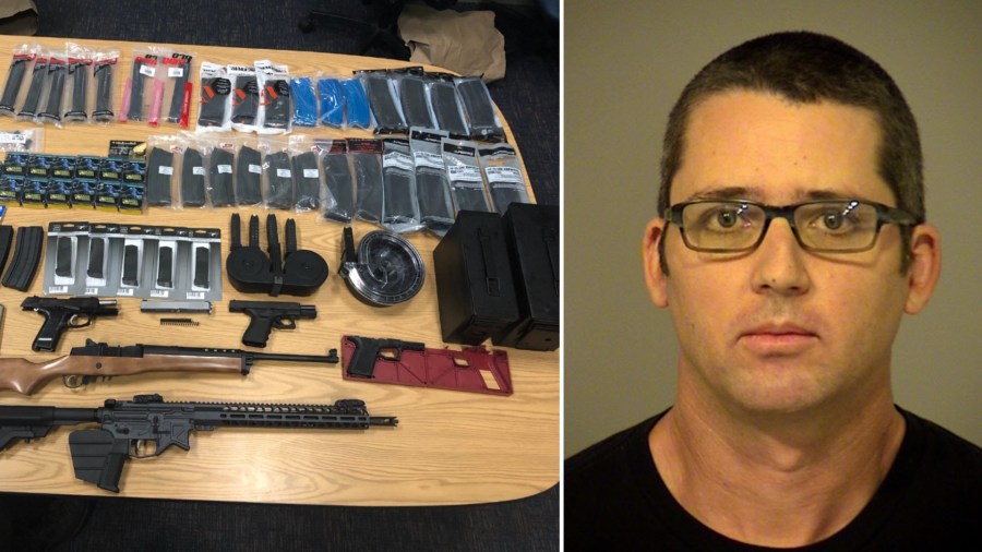 Scott Vargen of Fillmore man was arrested on April 16, 2021, after deputies found weapons in his residence during a wellness check. (Ventura County Sheriff's Office)