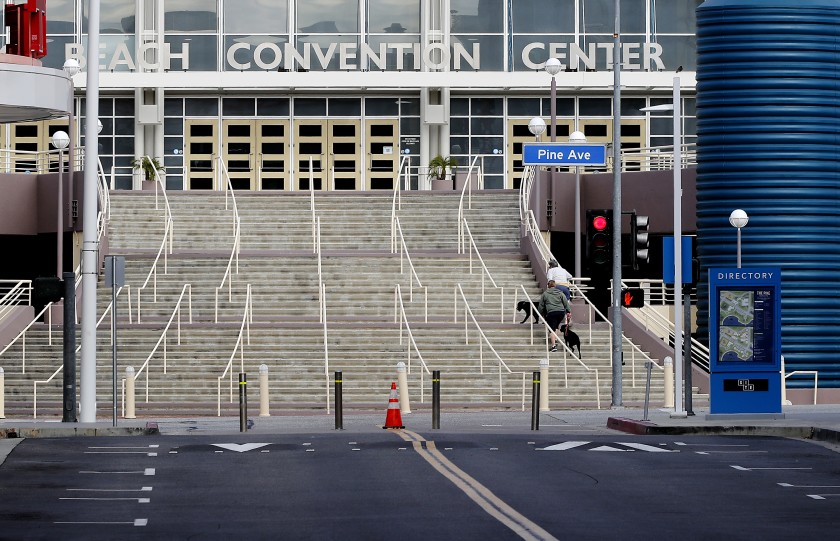 The Long Beach Convention Center is seen in an undated photo. (Luis Sinco / Los Angeles Times)