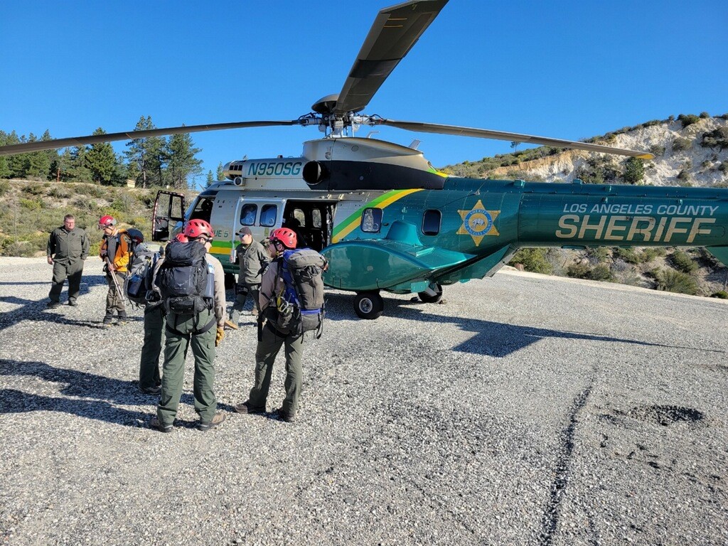 Search teams were deployed in the Mt. Waterman area of the San Gabriel Mountains to find hiker Rene Compean who was reported missing April 12, 2021. (Los Angeles County Sheriff's Department)