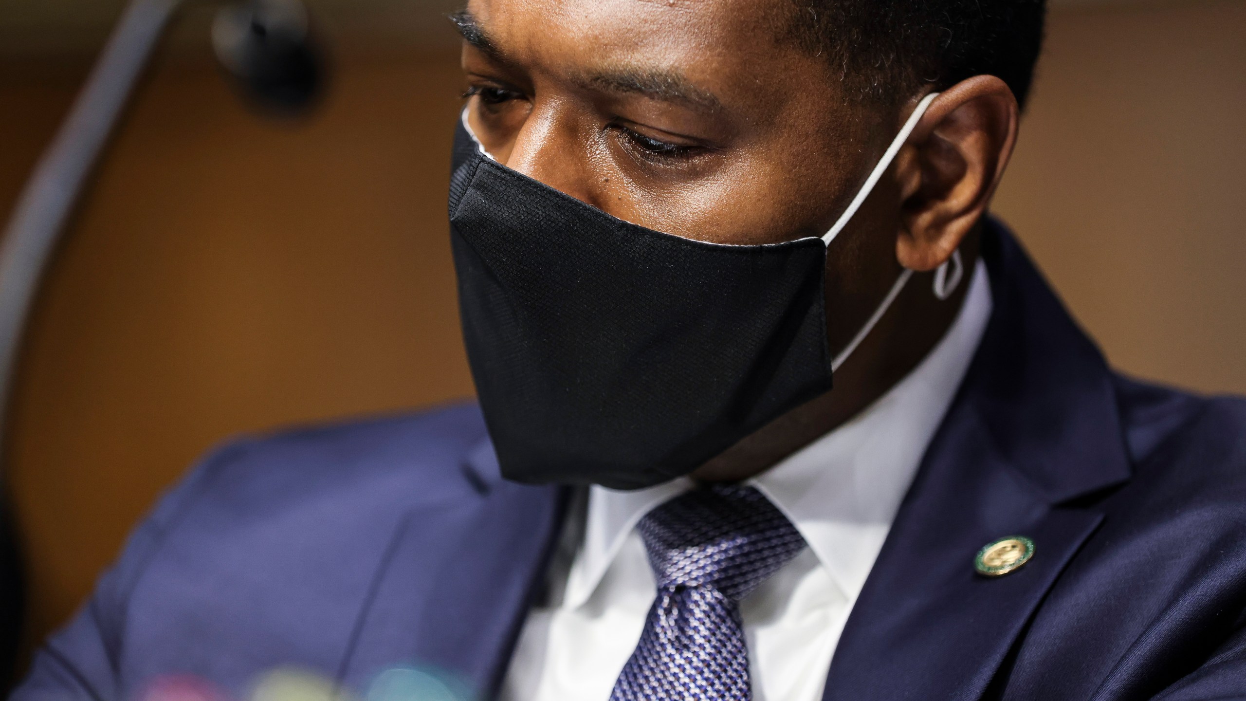 Environmental Protection Agency (EPA) Administrator Michael Regan, appears before a Senate Appropriations Committee hearing on Capitol Hill, Tuesday, April 20, 2021 in Washington. (Oliver Contreras/The Washington Post via AP, Pool)