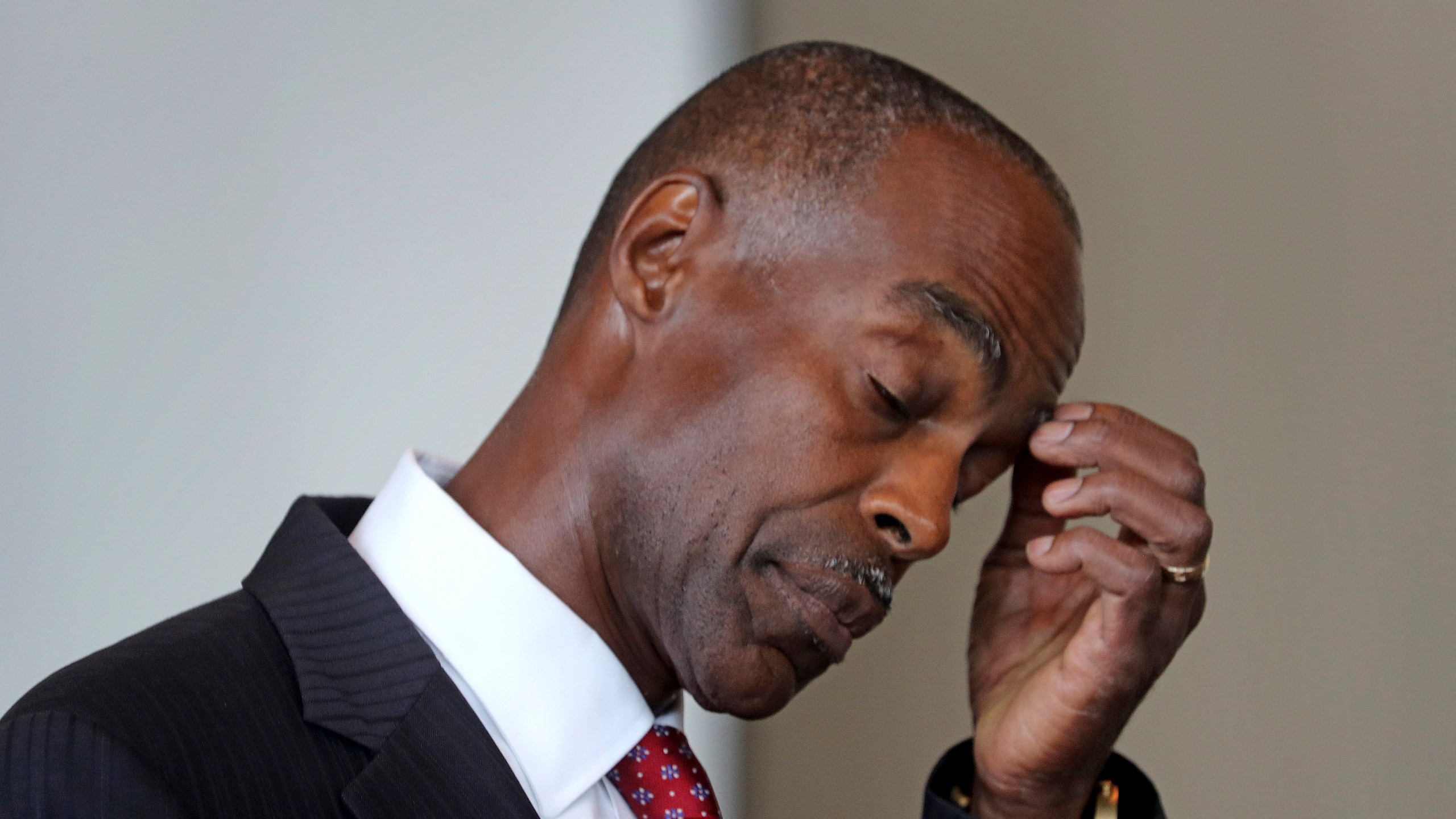 In this Thursday, Aug. 15, 2019, file photo, Broward Schools Superintendent Robert Runcie addresses the Marjory Stoneman Douglas Public Safety Commission, in Sunrise, Fla. Runcie was arrested Wednesday, April 21, 2021, by the Florida Department of Law Enforcement. An indictment says Runcie lied while testifying three weeks ago before a grand jury investigating circumstances surrounding the Feb. 14, 2018, shooting at Marjory Stoneman Douglas High School. (Susan Stocker/South Florida Sun-Sentinel via AP, File)