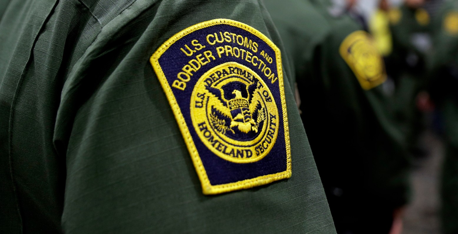 This file photo shows a U.S. Customs and Border Protection patch on a uniform in Donna, Texas, on May 2, 2019. (Eric Gay / Associated Press)