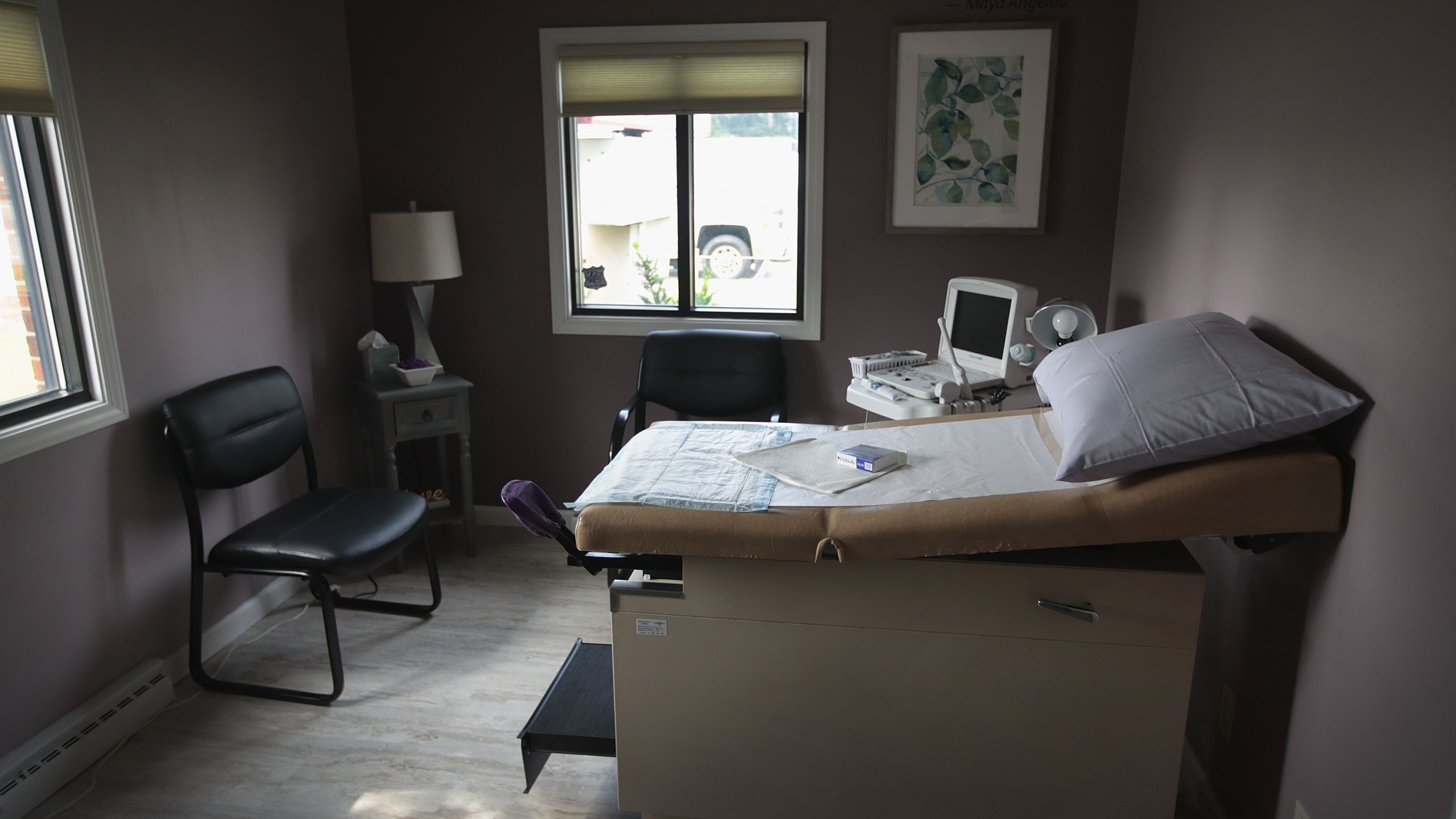 An ultrasound machine sits next to an exam table in an examination room at Whole Woman's Health of South Bend on June 19, 2019 in South Bend, Indiana. (Scott Olson/Getty Images)