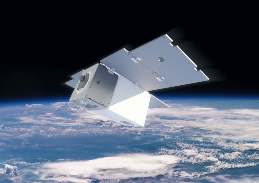 A rendering of one of the Carbon Mapper satellites set to launch in 2023.(Carbon Mapper via L.A. Times)