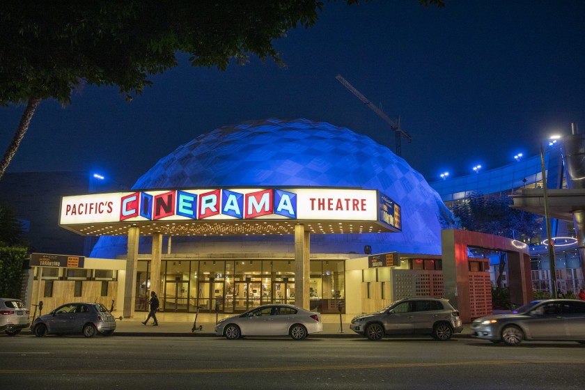 The ArcLight Cinerama Dome on Sunset Boulevard is seen in an undated file photo. (Allen J. Schaben / Los Angeles Times)