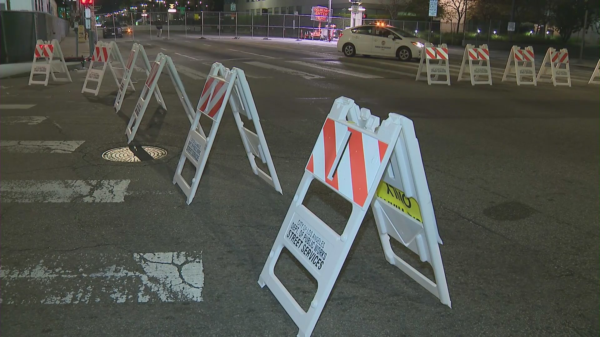 This file photo shows street closed in L.A. (KTLA)