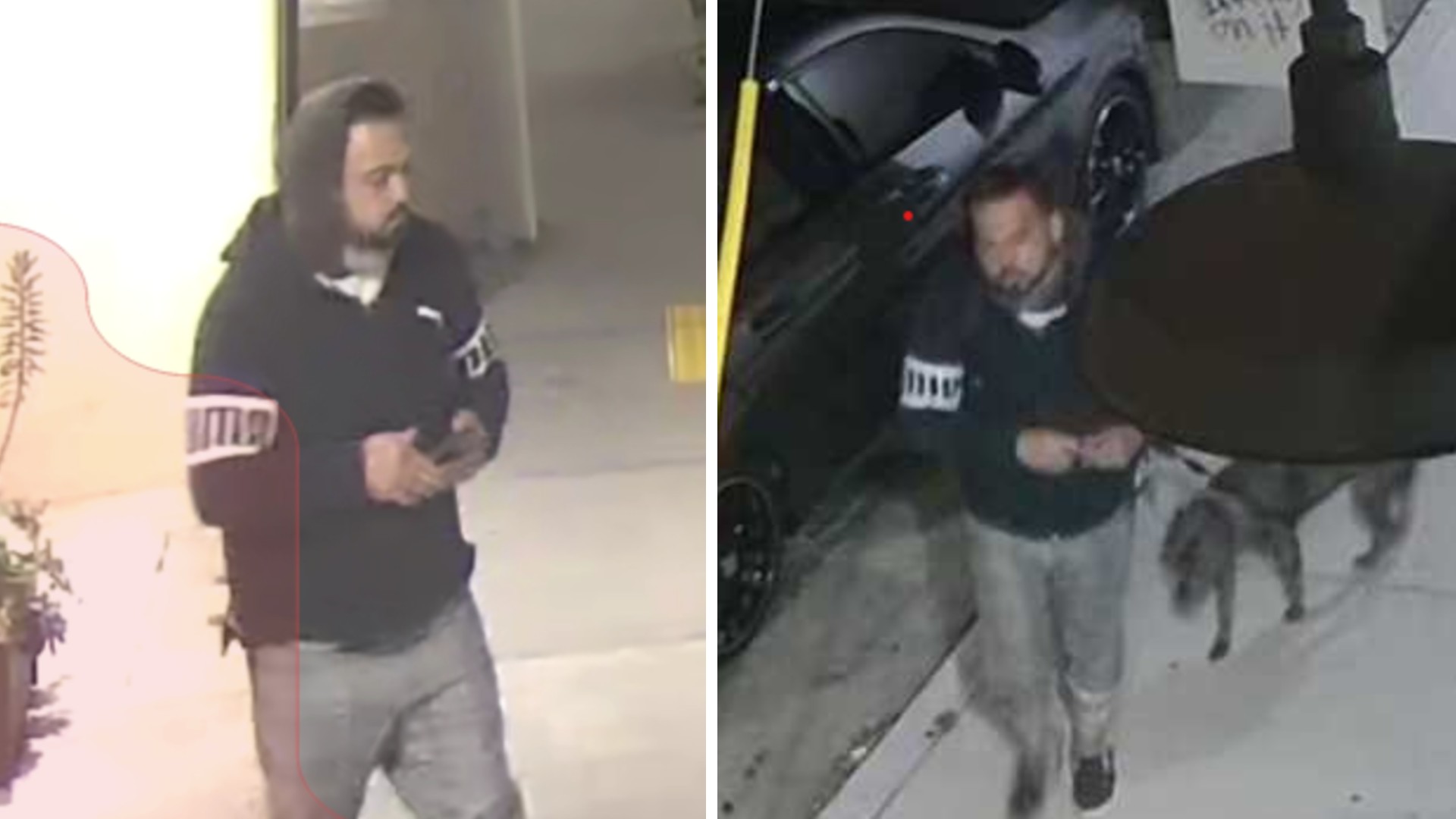 Authorities released stills from surveillance video in hopes of identifying a man caught on video vandalizing several businesses in Port Hueneme on May 21, 2021.