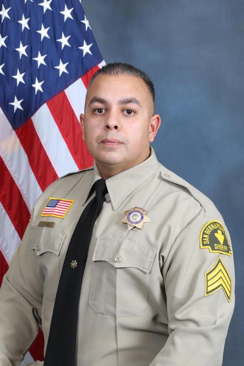 Sergeant Dominic Vaca is seen in a photo shared by the San Bernardino County Sheriff's Department on May 31, 2021.