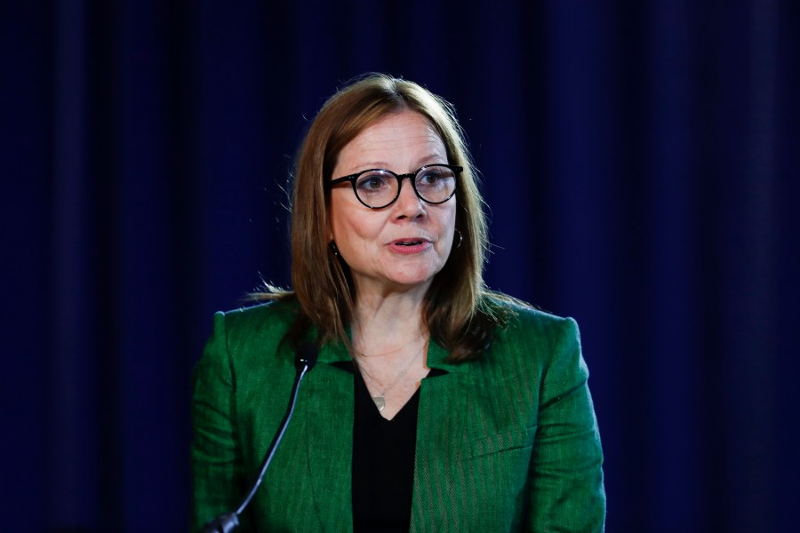 In this July 16, 2019, file photo General Motors CEO Mary Barra speaks during the opening of their contract talks with the United Auto Workers in Detroit. Most of the women running the biggest U.S. companies saw their pay increase last year, 2020, even as the pandemic hammered the economy and many of their businesses. (AP Photo/Paul Sancya, File)