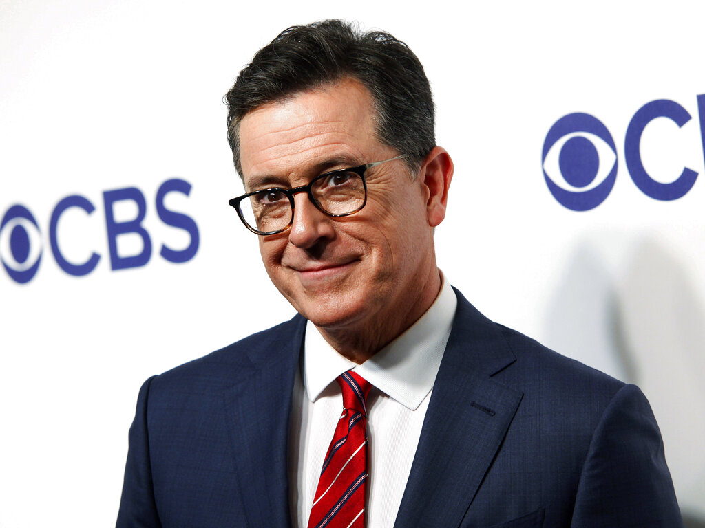 Stephen Colbert attends the CBS Network 2018 Upfront at The Plaza Hotel in New York on May 16, 2018. (Andy Kropa/Invision/AP, File)