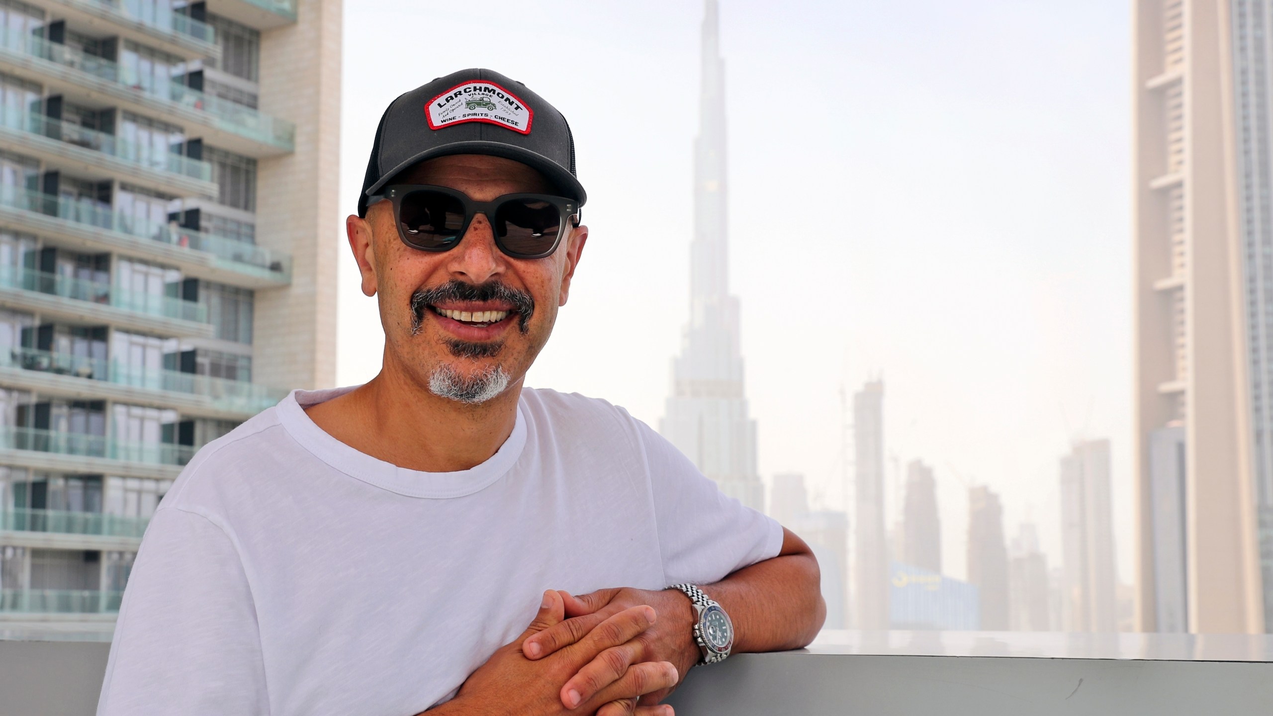 Stand-up comedian Maz Jobrani poses in Dubai, United Arab Emirates on May 25, 2021. (AP Photo/Kamran Jebreili)