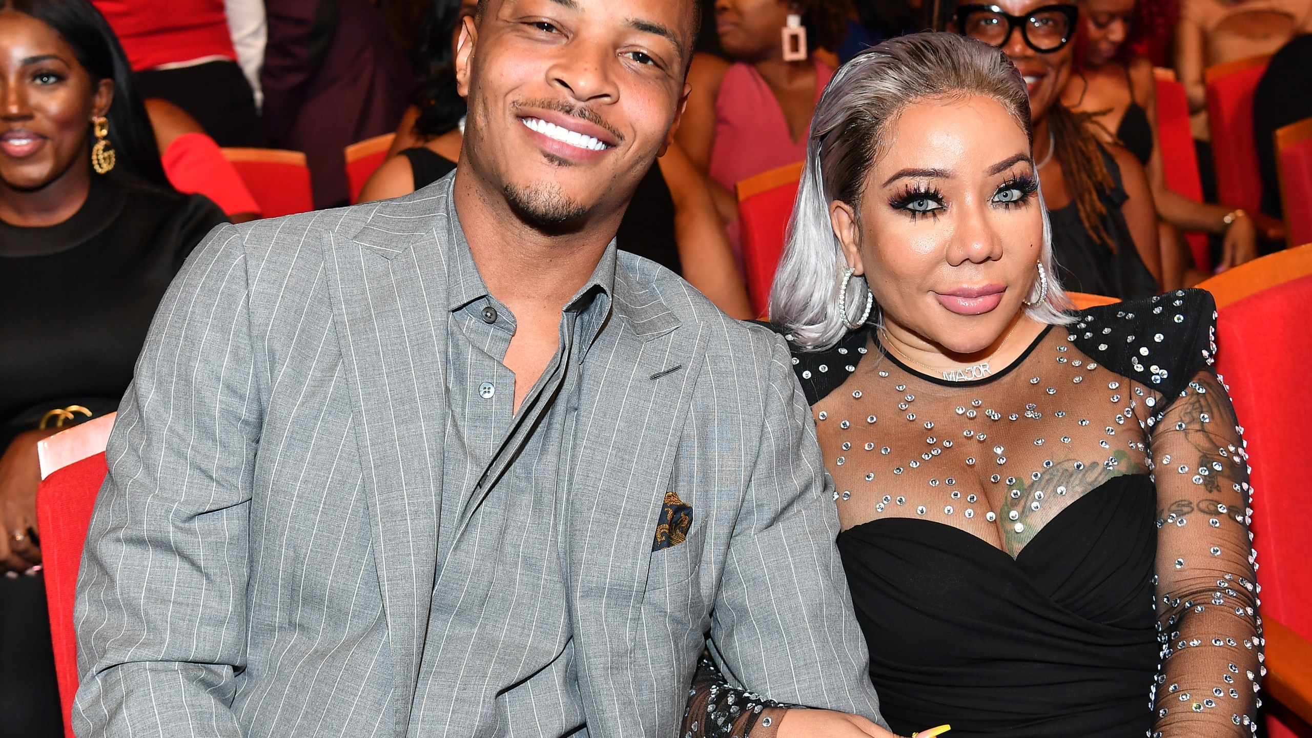 T.I. and Tameka "Tiny" Harris attend 2019 Black Music Honors at Cobb Energy Performing Arts Centre on Sept. 5, 2019, in Atlanta, Georgia. (Paras Griffin/Getty Images for Black Music Honors)