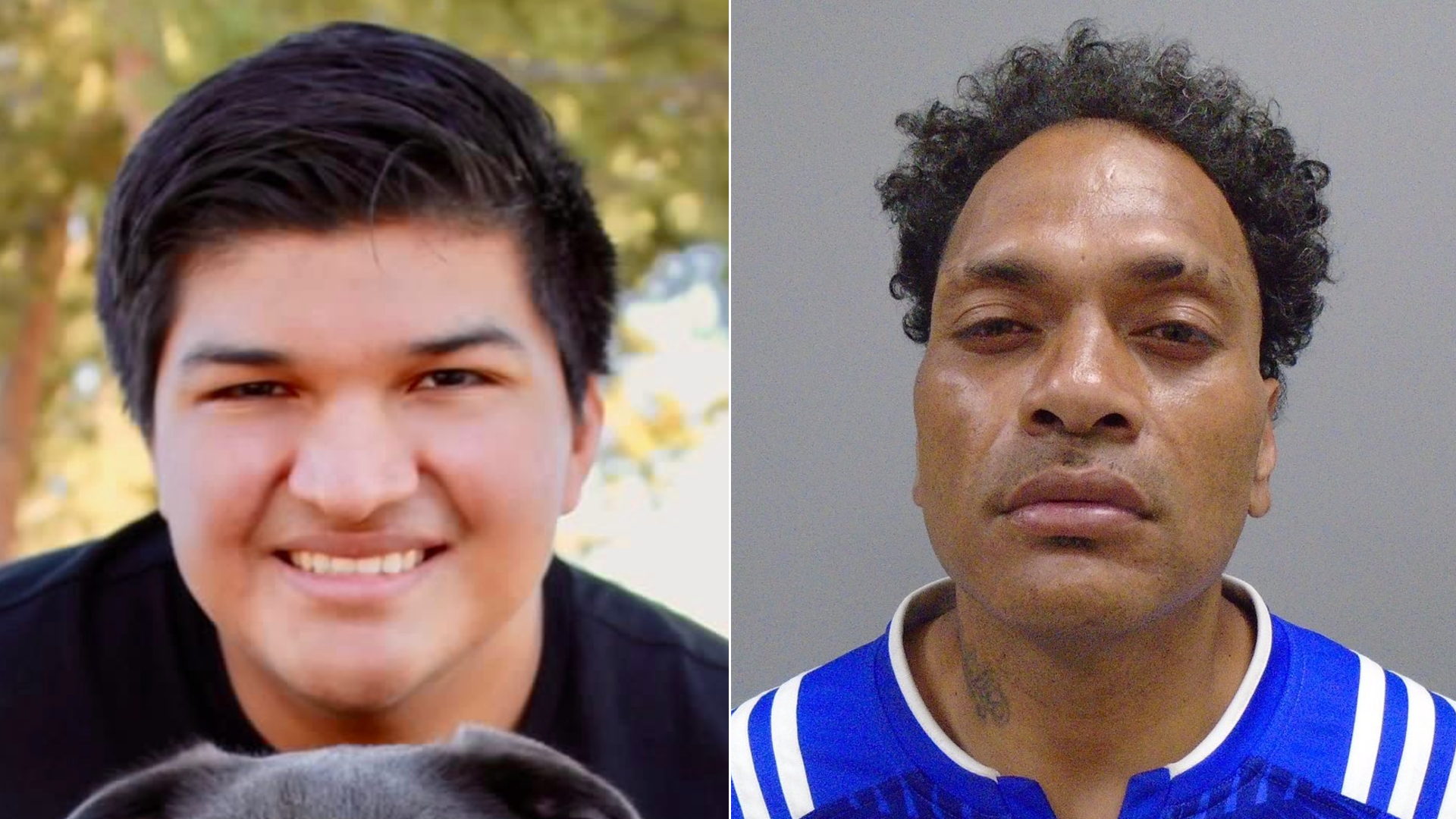 Aden Uriostegui, left, is seen in an undated photo provided by his family. At right, Sitani Pinomi is seen in a photo released May 20, 2021, by the Orange Police Department.