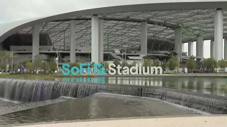 SoFi Stadium is seen on May 2, 2021. (KTLA)