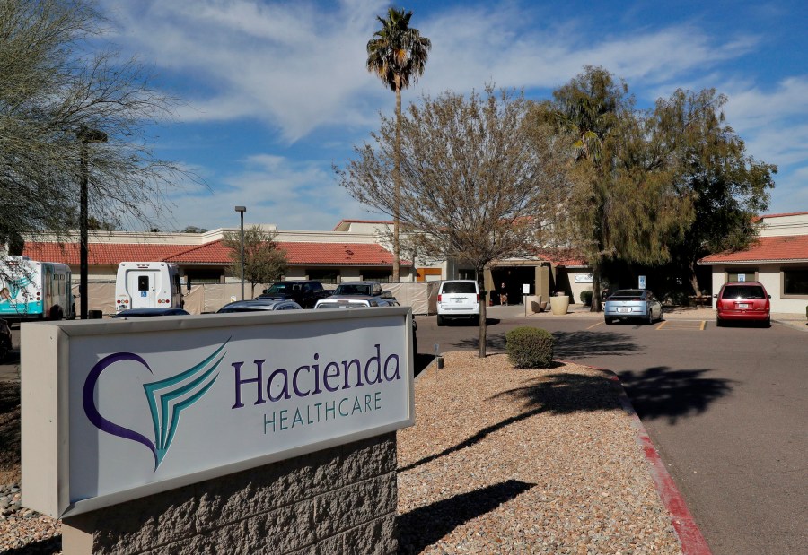 The Hacienda HealthCare facility in Phoenix, where an incapacitated woman was raped and later gave birth, is seen on Jan. 25, 2019.(Matt York / Associated Press)