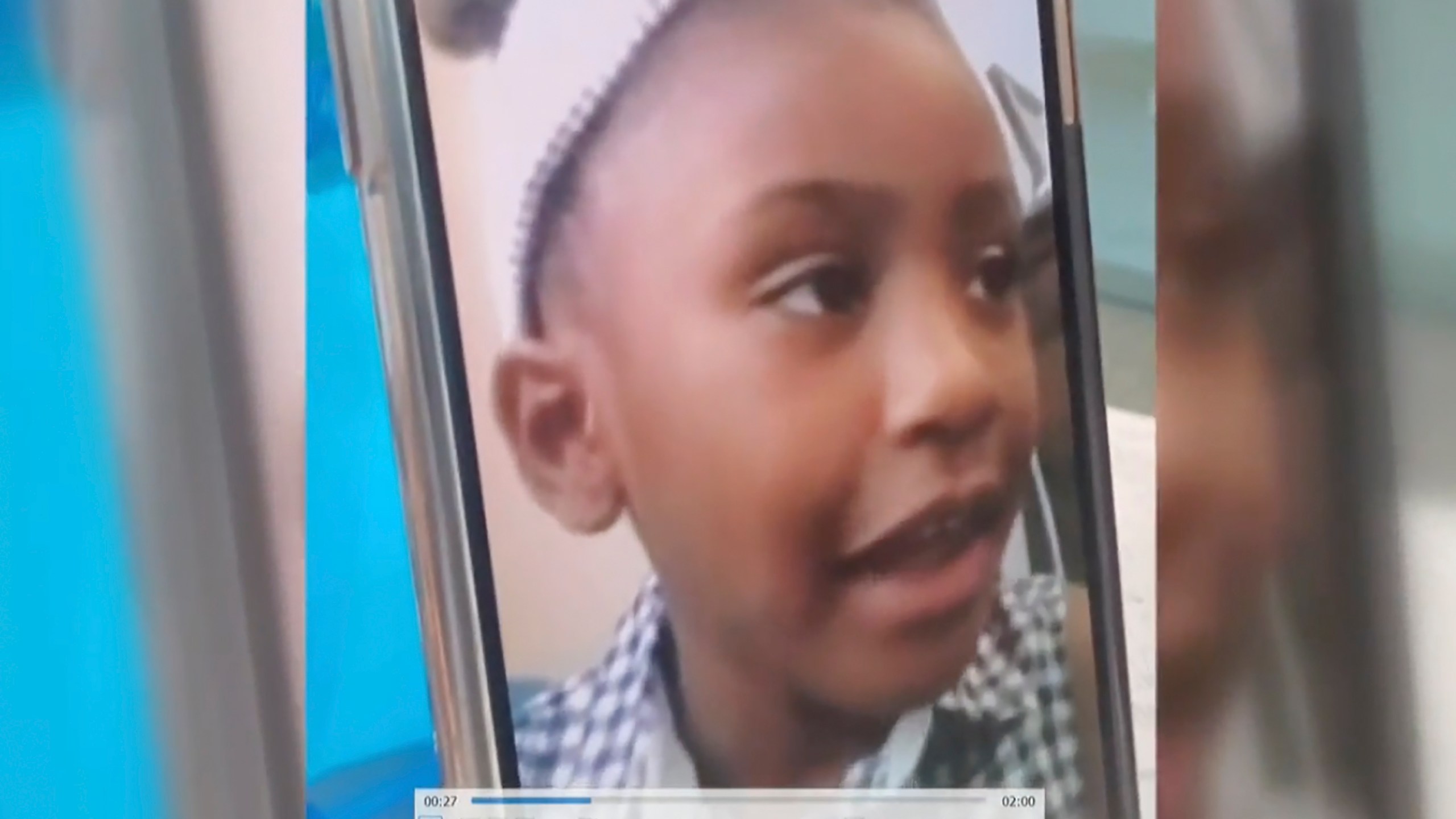 In this image taken from video, Gianna Floyd, daughter of George Floyd is seen Friday, June 25, 2021, during victim impact statements as Hennepin County Judge Peter Cahill presides over the sentencing of former Minneapolis police Officer Derek Chauvin at the Hennepin County Courthouse in Minneapolis. Chauvin was being sentenced Friday on a second-degree murder charge in the May 25, 2020 death of George Floyd. (Court TV via AP, Pool)