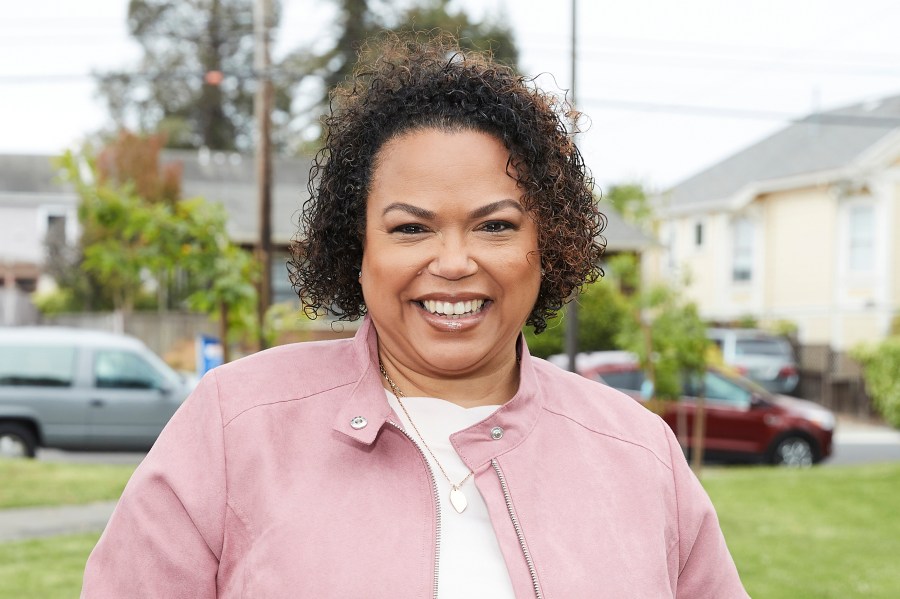 Mia Bonta is shown in an undated campaign photo. Bonta is running to replace her husband, Rob Bonta, who was appointed Attorney General by Gov. Gavin Newsom in April 2021. (Mia Bonta For Assembly via Associated Press)