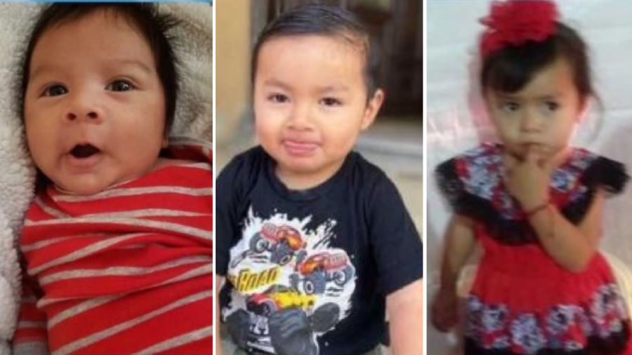 Milan Mateas Rodriguez, Mason Mateo Rodriguez and Mia Camila Rodriguez are seen in undated photos posted to GoFundMe.