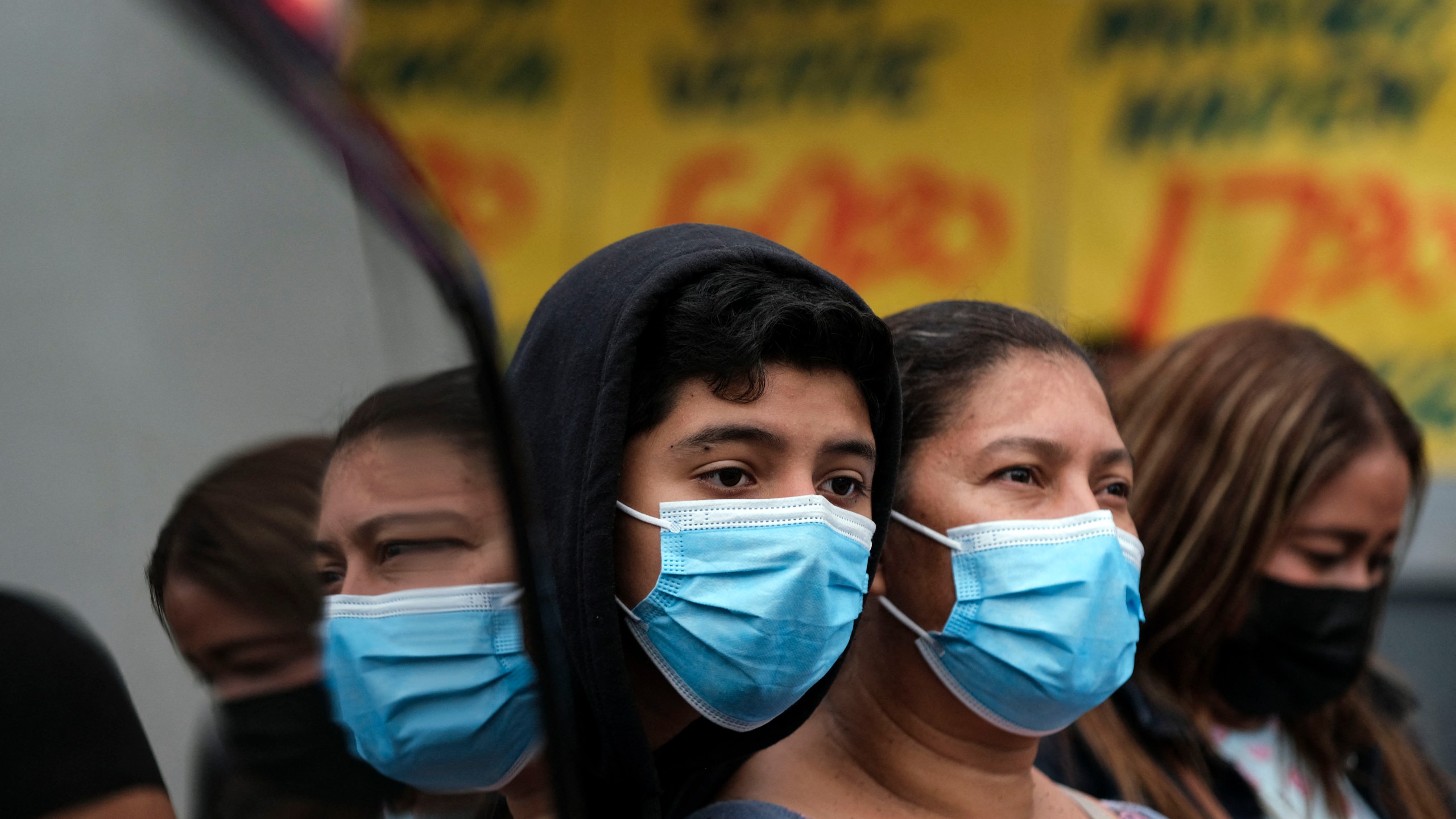 Supporters of Morena's candidate for governor of Baja California, Marina del Pilar Avila, attend the closing campaign rally in Tijuana, Baja California, Mexico on June 2, 2021. (GUILLERMO ARIAS/AFP via Getty Images)