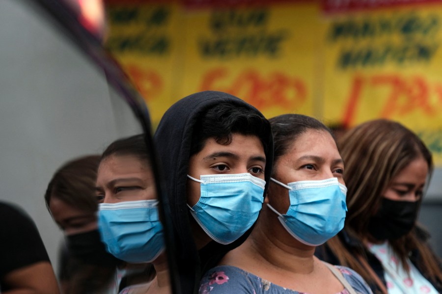 Supporters of Morena's candidate for governor of Baja California, Marina del Pilar Avila, attend the closing campaign rally in Tijuana, Baja California, Mexico on June 2, 2021. (GUILLERMO ARIAS/AFP via Getty Images)