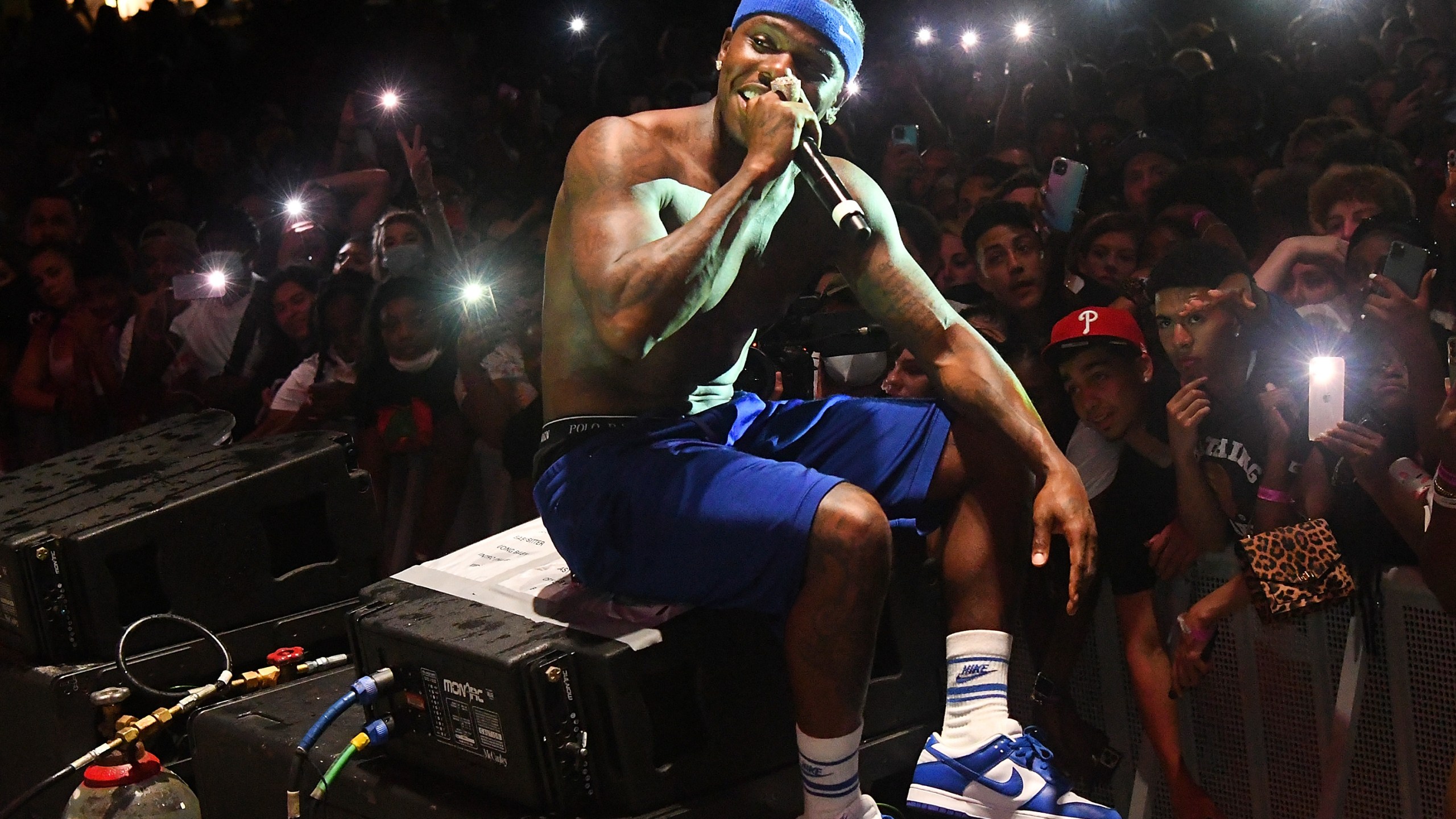 DaBaby performs during DaBaby + Friends Concert at Orlando Amphitheater on April 17, 2021 in Orlando, Florida. (Gerardo Mora/Getty Images for Interscope)