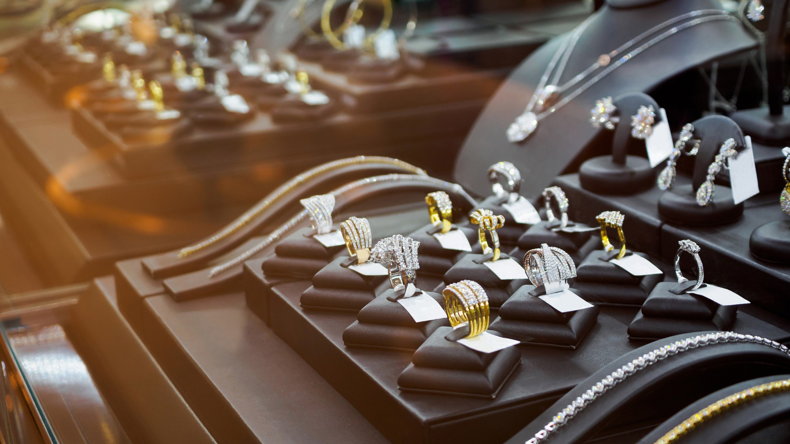 This undated file photo shows jewelry at a store. (Getty Images)