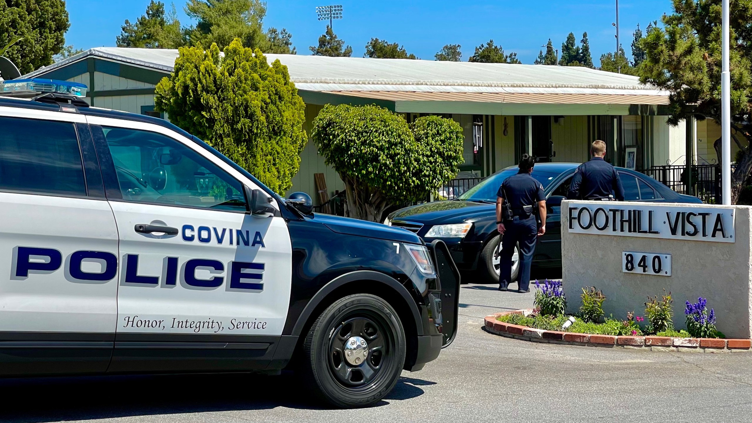 Officer from the Covina Police Department are scene in the area of Azusa Pacific University after gun shot activity was reported on June 6, 2021.