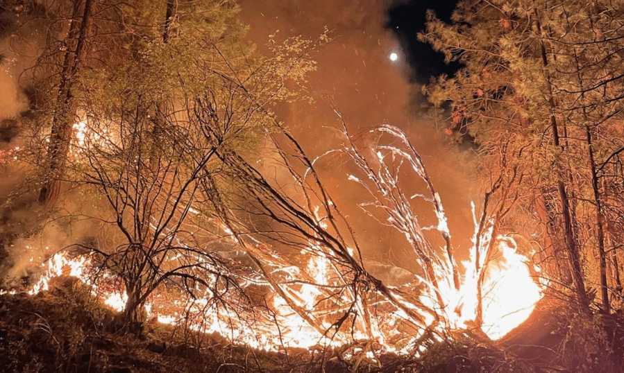 The Lava Fire in the Shasta-Trinity National Forest is seen on June 26, 2021. (Shasta-Trinity NF)