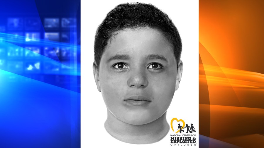 This image provided by the Las Vegas Metropolitan Police Department and created by the National Center for Missing and Exploited Children depicts a slain boy believed to be between the ages of 8 and 12 whose body was found Friday, May 28, 2021, off a hiking trail between Las Vegas and rural Pahrump, Nevada.