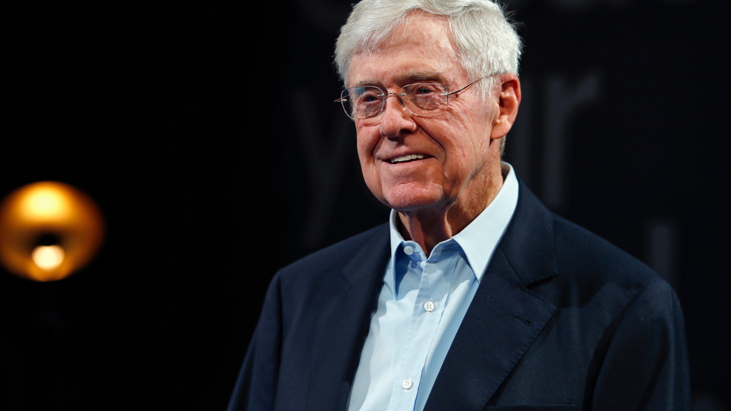 In this June 29, 2019, file photo, Charles Koch, chief executive officer of Koch Industries, at The Broadmoor Resort in Colorado Springs, Colo. The Supreme Court has ordered California to stop collecting the names and addresses of top donors to charities. The justices voted 6-3 along ideological lines to side with two nonprofit groups, including one with links to billionaire Charles Koch, that argued California's policy violates the First Amendment. (AP Photo/David Zalubowski, File)