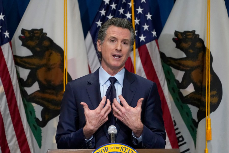 In this Jan. 8, 2021, file photo, California Gov. Gavin Newsom gestures during a news conference in Sacramento, Calif. California on Thursday, July 1, 2021 scheduled a Sept. 14 recall election that could drive Democratic Gov. Gavin Newsom from office, the result of a political uprising largely driven by angst over state coronavirus orders that shuttered schools and businesses and upended life for millions of Californians. (AP Photo/Rich Pedroncelli, Pool, File)