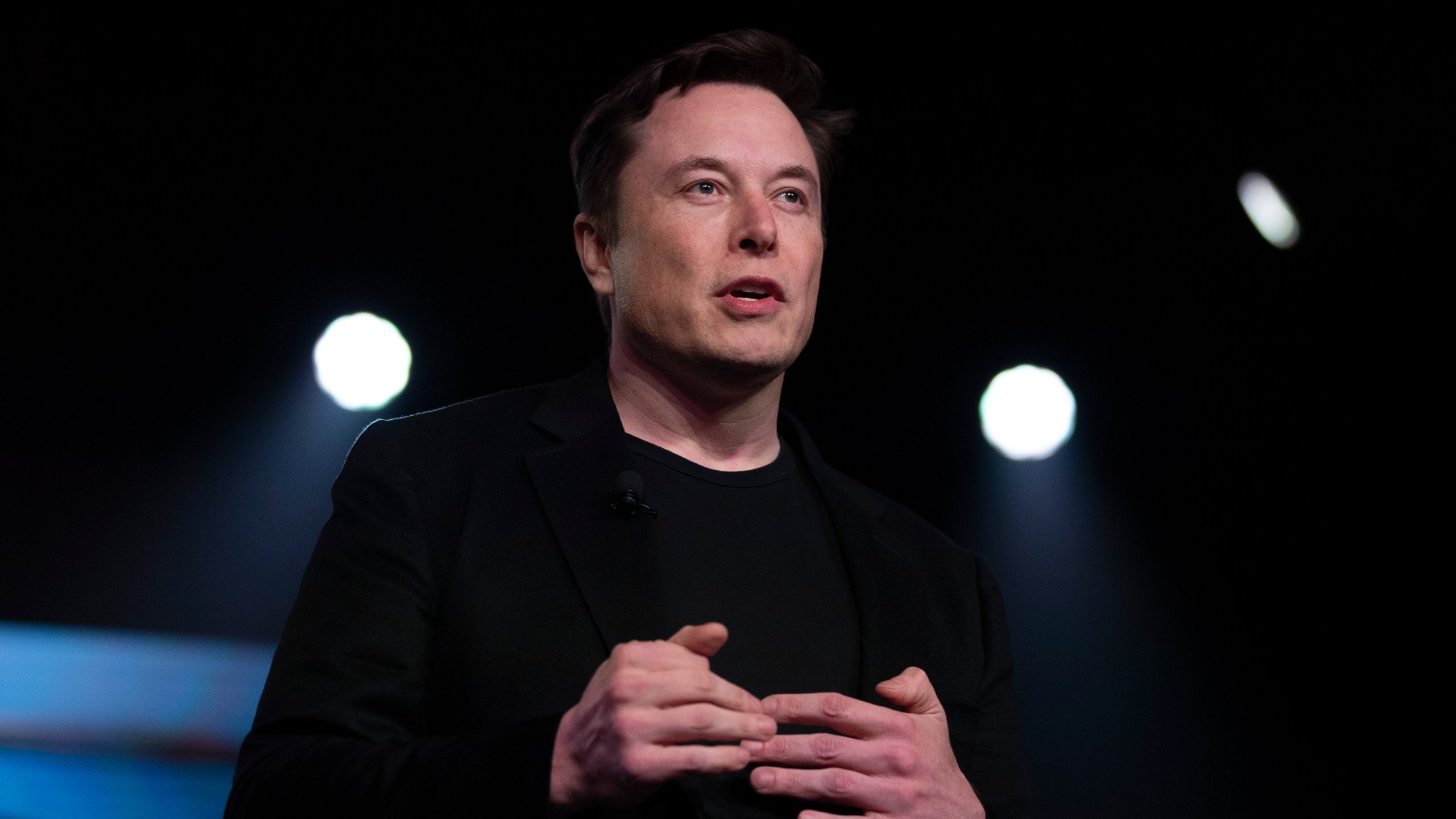 In this March 14, 2019, file photo, Tesla CEO Elon Musk speaks before unveiling the Model Y at the company's design studio in Hawthorne, Calif. (AP Photo/Jae C. Hong, File)