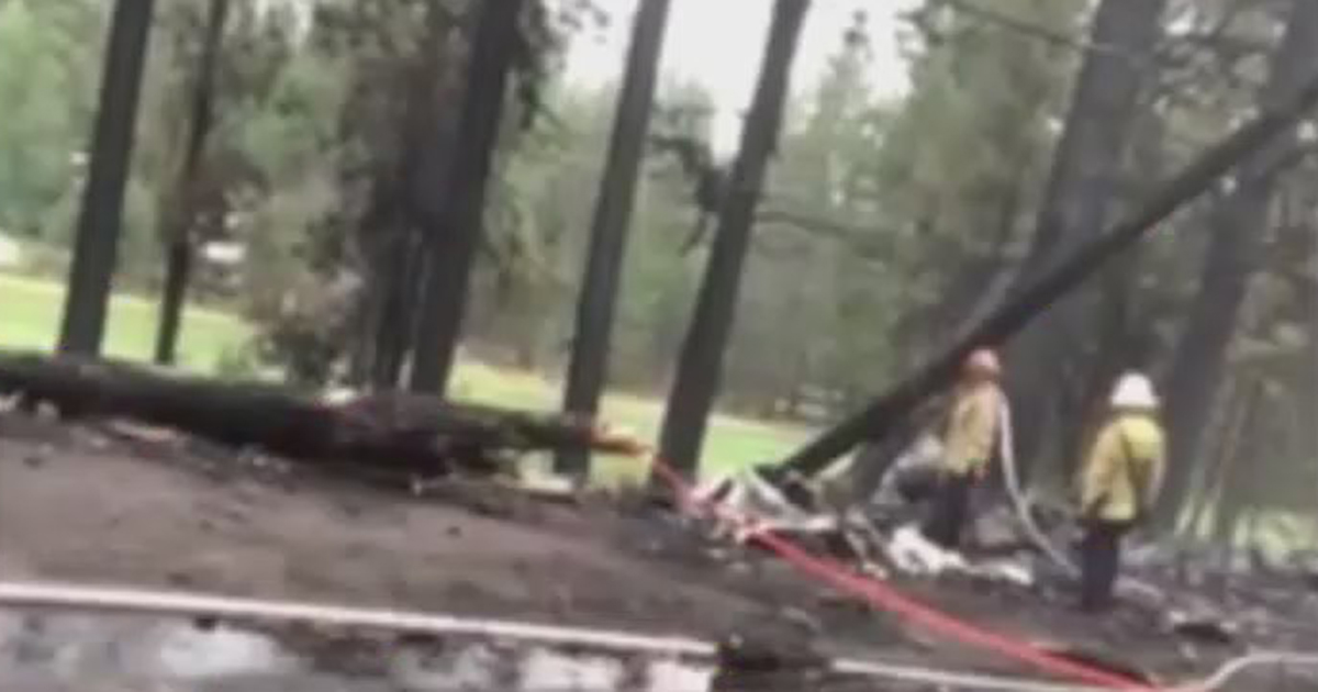 An image of the scene provided by a resident who lived near the site of the Truckee plane crash. (KTXL)