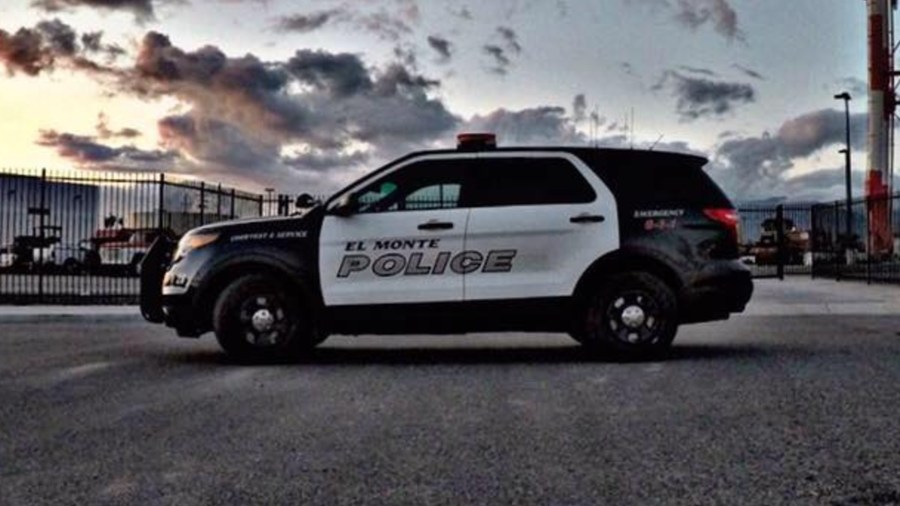 An El Monte police vehicle is seen in a photo on the department's Facebook page.