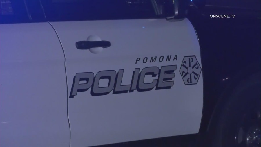 A Pomona police vehicle is seen in a file photo. (KTLA)