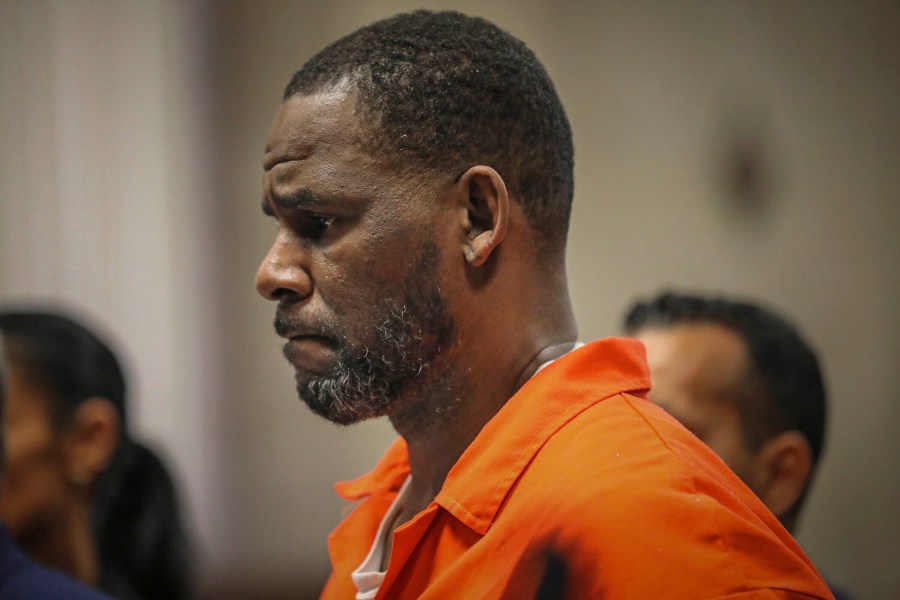 In this Sept. 17, 2019, photo, R. Kelly appears during a hearing at the Leighton Criminal Courthouse in Chicago. (Antonio Perez/Chicago Tribune via AP, Pool)