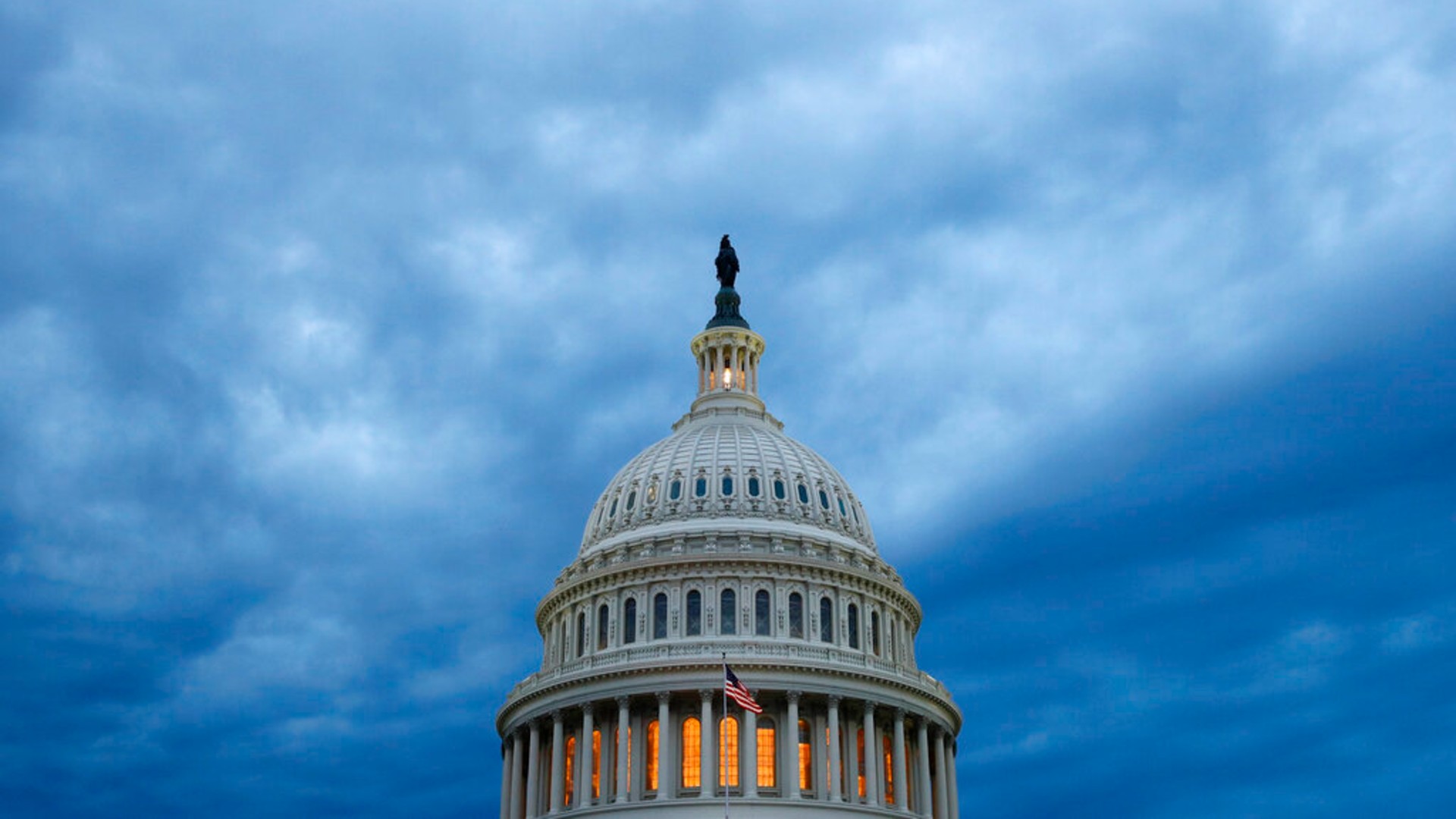 In this June 12, 2019, file photo, clouds roll over the U.S. Capitol dome as dusk approaches in Washington. (AP Photo/Patrick Semansky, File)