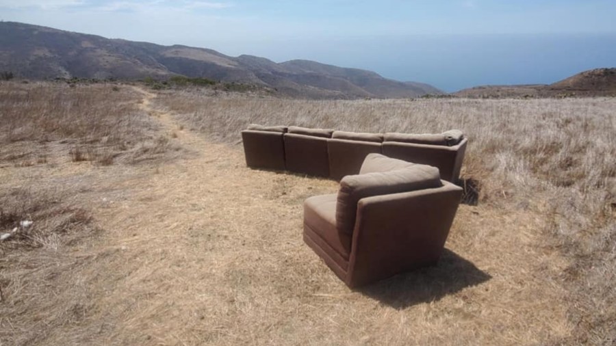 The Santa Monica Mountains National Recreational Area released this photo of the furniture on July 16, 2021.