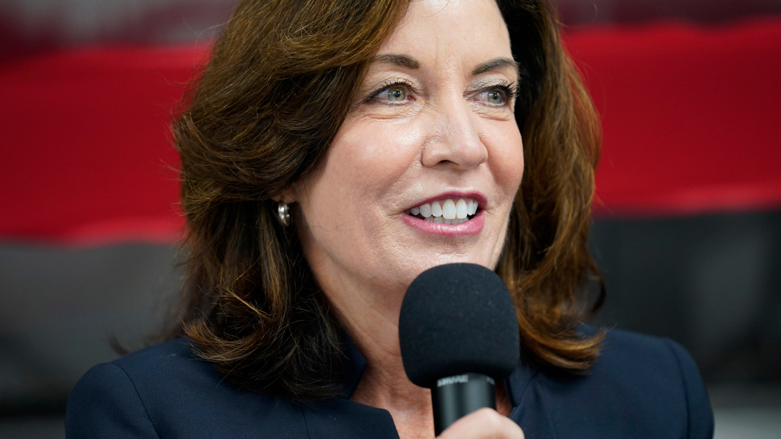 Lieutenant Governor of New York Kathy Hochul speaks at a ribbon cutting ceremony in the Bronx borough of New York, Tuesday, May 4, 2021. Gov. Andrew Cuomo faces possible impeachment following findings from an independent investigation overseen by state Attorney General Letitia James. If the governor resigns or is impeached, Hochul stands poised to become New York's first female governor in a state whose last three male governors have been marred by scandal. (AP Photo/Seth Wenig, File)