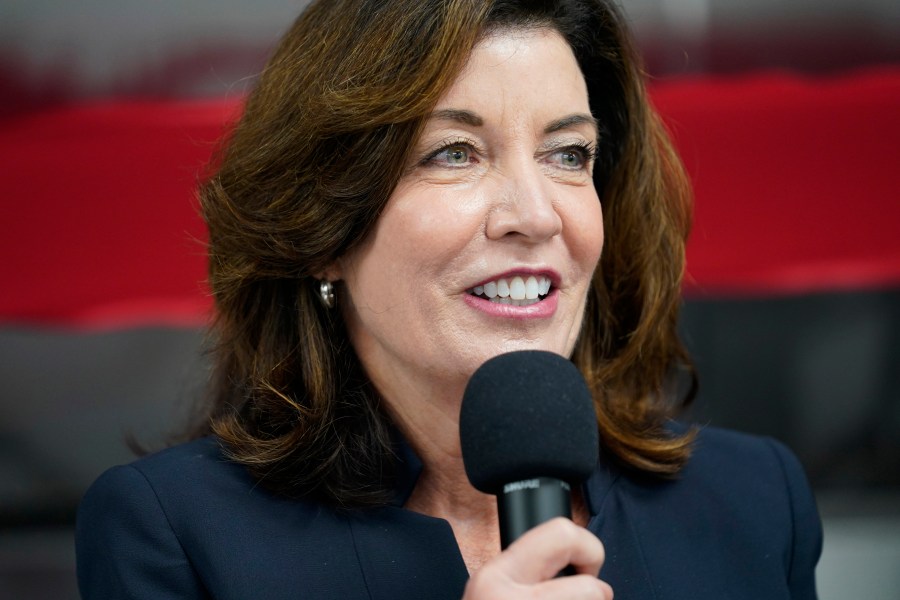 Lieutenant Governor of New York Kathy Hochul speaks at a ribbon cutting ceremony in the Bronx borough of New York, Tuesday, May 4, 2021. Gov. Andrew Cuomo faces possible impeachment following findings from an independent investigation overseen by state Attorney General Letitia James. If the governor resigns or is impeached, Hochul stands poised to become New York's first female governor in a state whose last three male governors have been marred by scandal. (AP Photo/Seth Wenig, File)