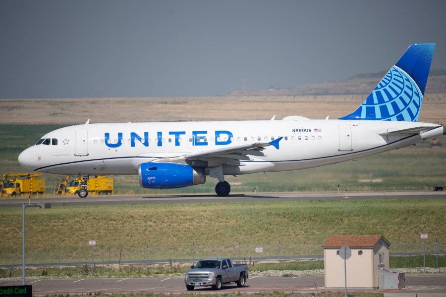 In this July 2, 2021 file photo, a United Airlines jetliner taxis down a runway for take off from Denver International Airport in Denver. United Airlines will require U.S.-based employees to be vaccinated against COVID-19 by late October, and maybe sooner. United announced the decision Friday, Aug. 6. (AP Photo/David Zalubowski, file)